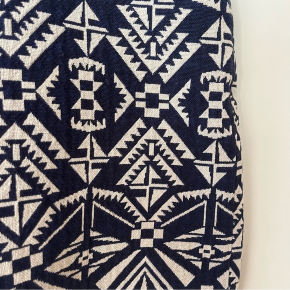 Love 21 Geometric Pattern Navy Blue and White Mini Pencil Skirt - Picture 5 of 6